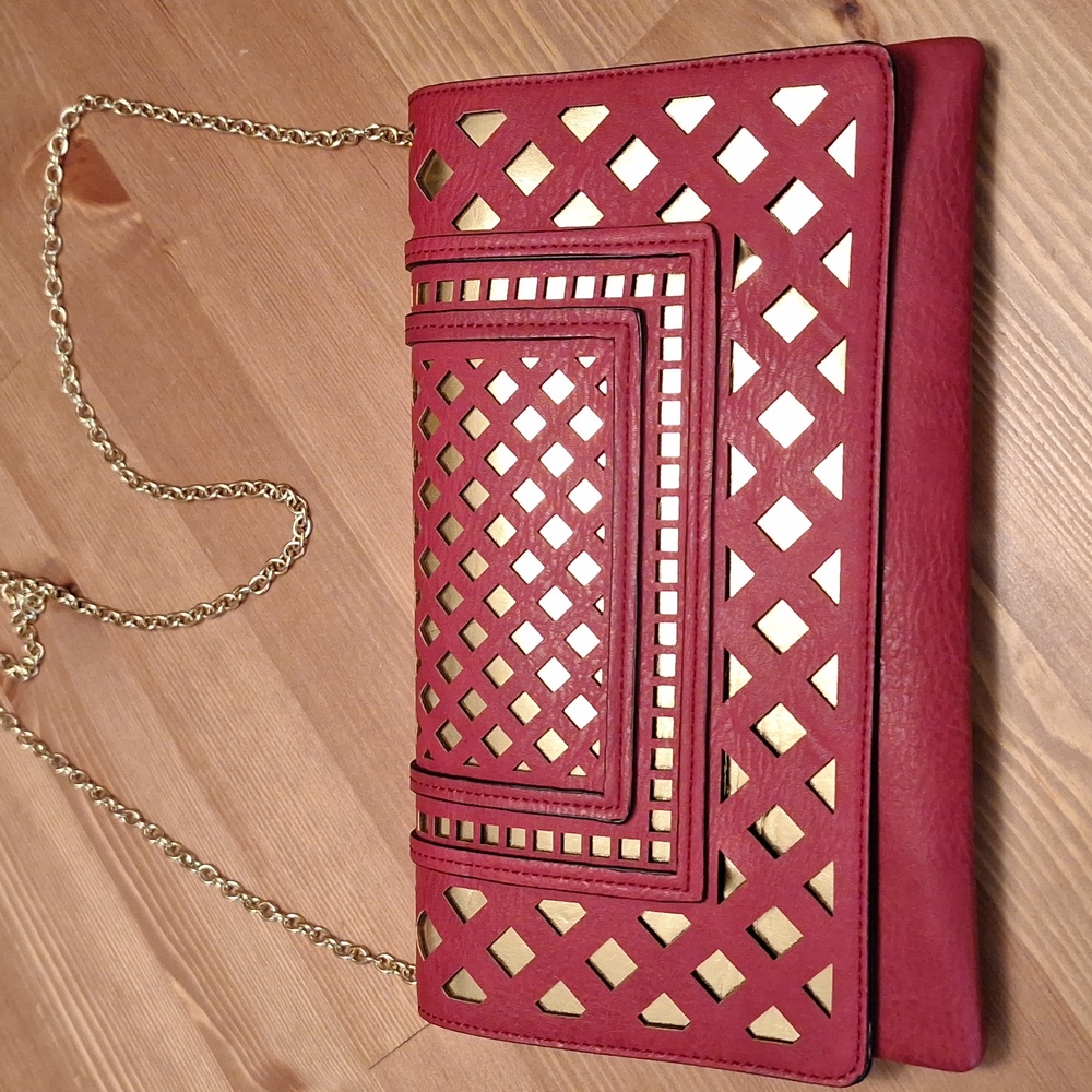 #ACW Melie Bianco red and gold purse